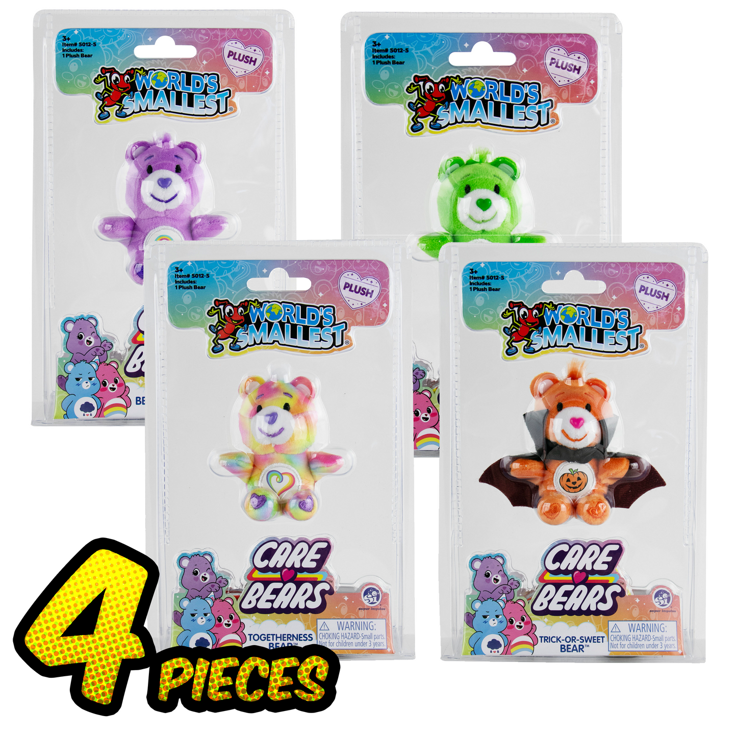 World's Smallest Care Bears Plushies Set