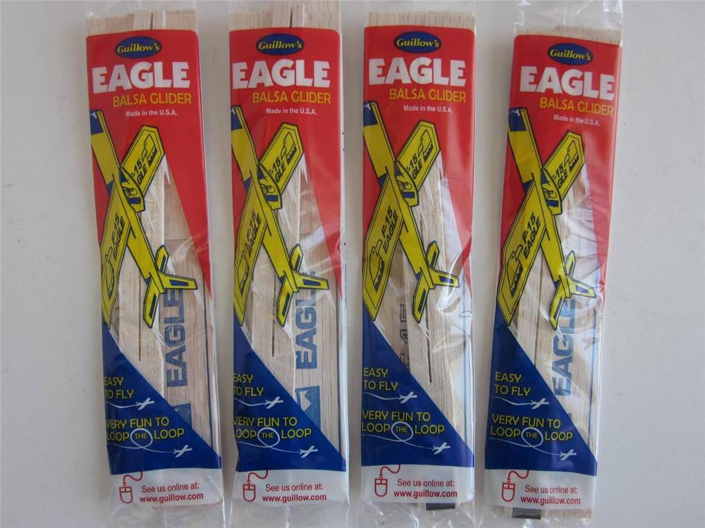 4 Eagle F-15 Balsa Wood Gliders