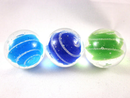 Big Game Toys 3pc Jet Stream Handmade Collector Marbles