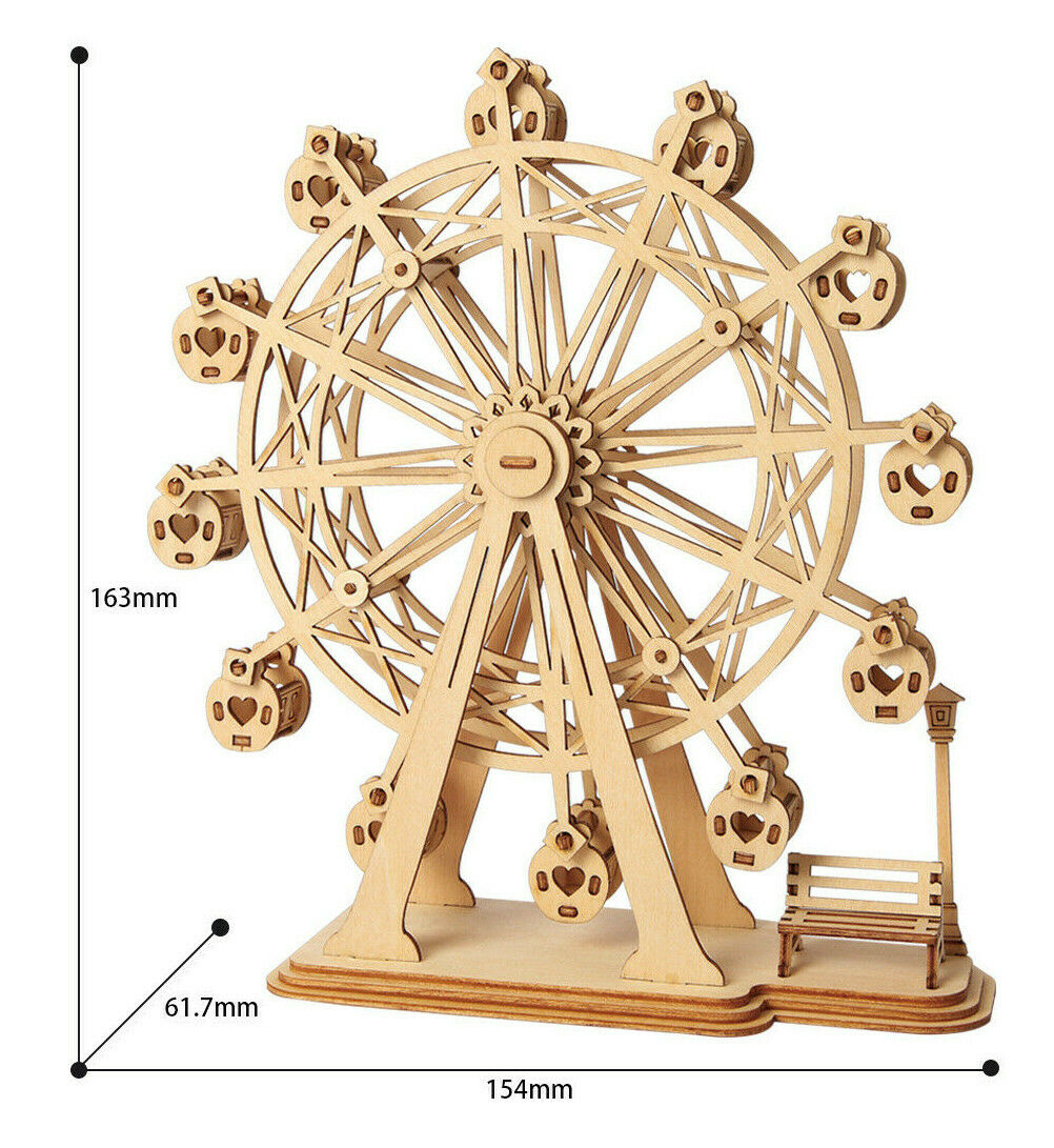 Robotime Laser cut Wood Ferris Wheel Model Kit Laser-Cut ROKR 3D Puzzle Toy DIY