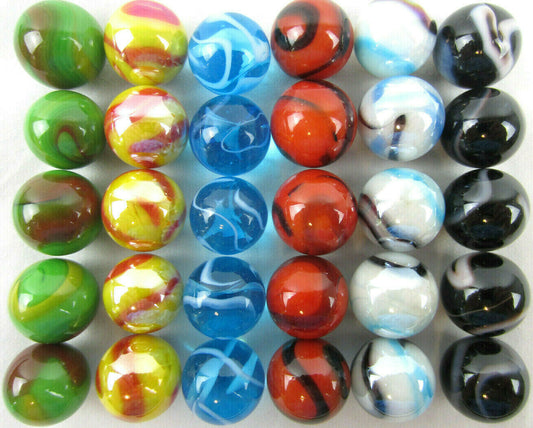 Big Game Toys 30pc Deluxe 16mm Glass Replacement Marbles